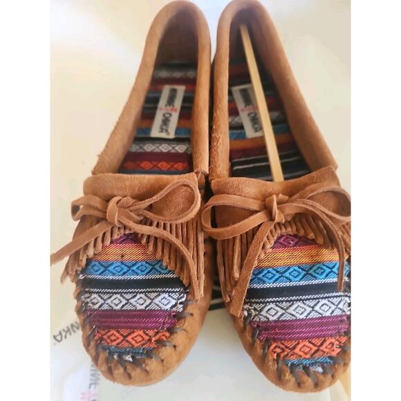 Minnetonka Women's Arizona Kilty Hardsole in Brown Arizona Size 9 - Picture 2 of 7